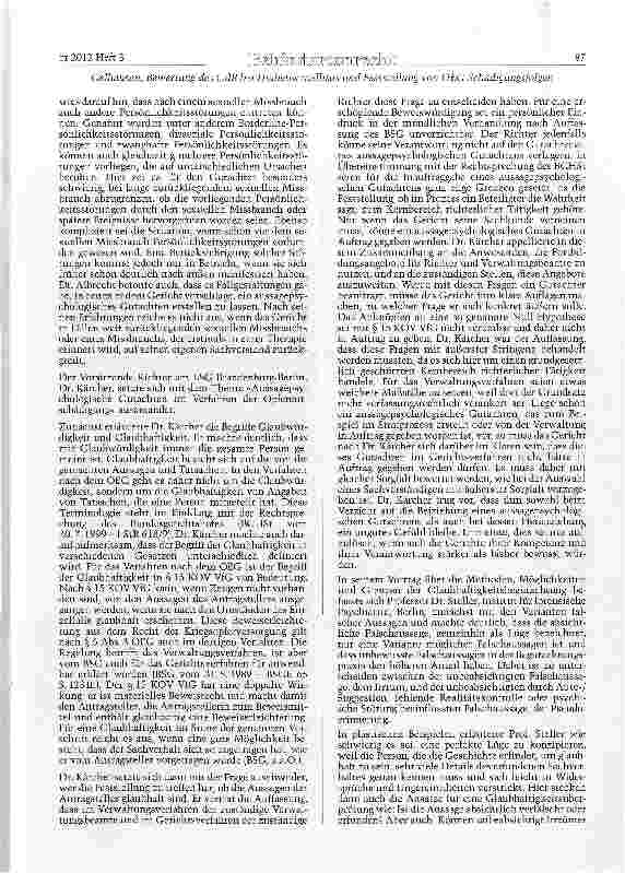 Vorschauseite 4: Bewertung des GdB bei Diabetes mellitus und Feststellung von OEG-Schädigungsfolgen bei sexuellem Missbrauch