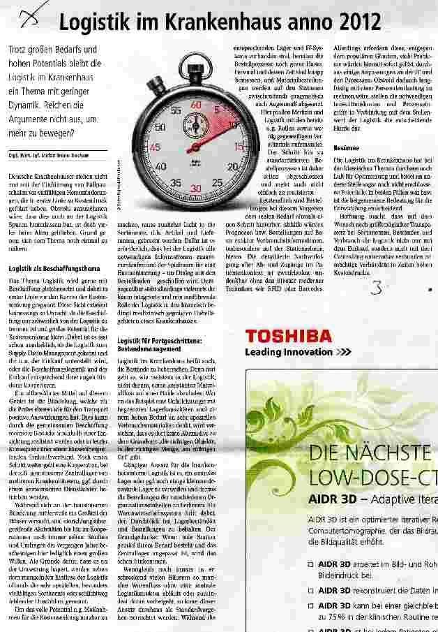 Vorschauseite 1: Logistik im Krankenhaus anno 2012