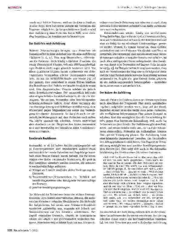 Vorschauseite 2: Diagnose »Demenz«: Die Planung des Aufklärungsgesprächs