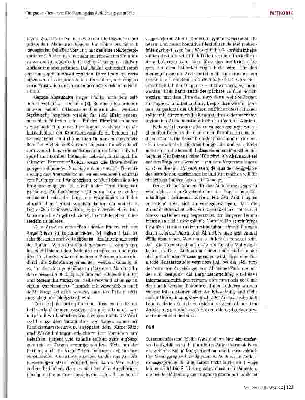 Vorschauseite 5: Diagnose »Demenz«: Die Planung des Aufklärungsgesprächs