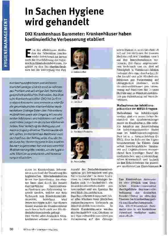 Vorschauseite 1: In Sachen Hygiene wird gehandelt
