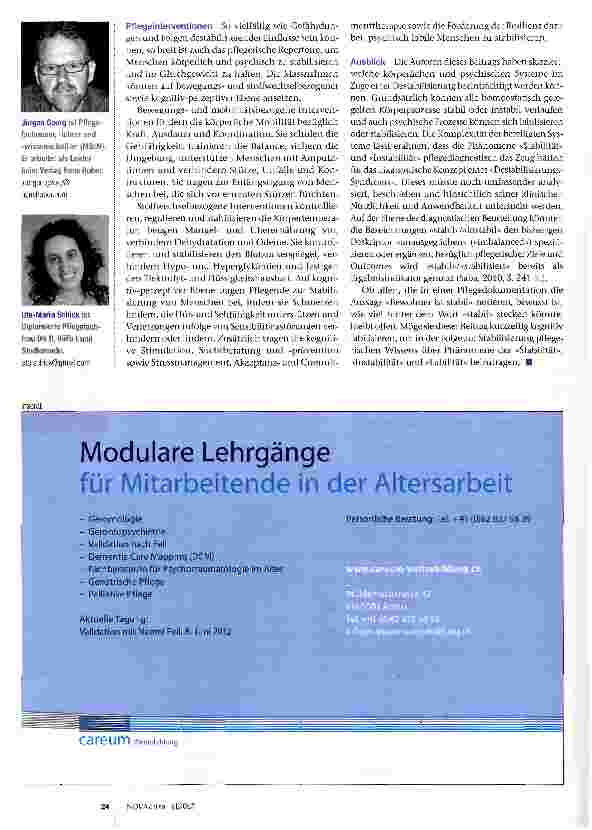 Vorschauseite 4: Stabilität und Instabilität bei alten Menschen