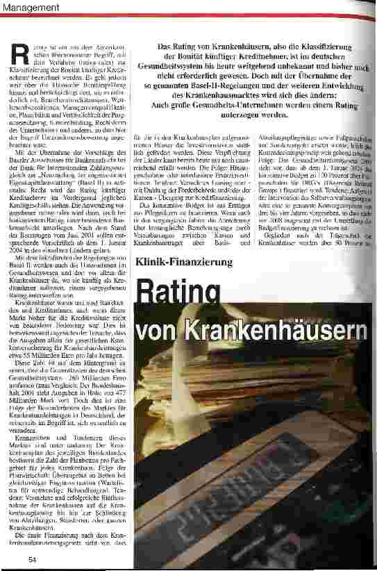Vorschauseite 1: Rating von Krankenhäusern