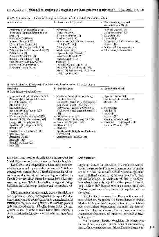 Vorschauseite 4: Welche Mittel werden zur Behandlung von Mundproblemen in der Literatur beschrieben? Eine Analyse von deutschund englischsprachigen Veröffentlicheungen zwischen 1990 und 2001