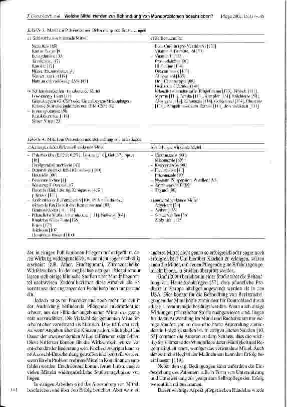 Vorschauseite 5: Welche Mittel werden zur Behandlung von Mundproblemen in der Literatur beschrieben? Eine Analyse von deutschund englischsprachigen Veröffentlicheungen zwischen 1990 und 2001