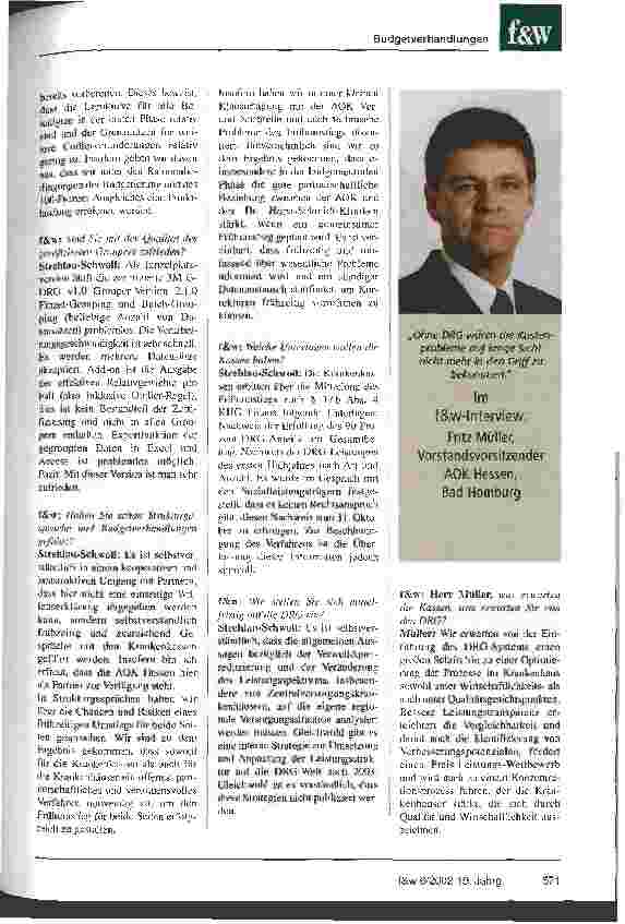 Vorschauseite 2: Budgetverhandlungen 2003: die ersten Erfahrungen mit dem Optionsmodell Ein Gespräch mit Holger Strehlau-Schwoll und Fritz Müller