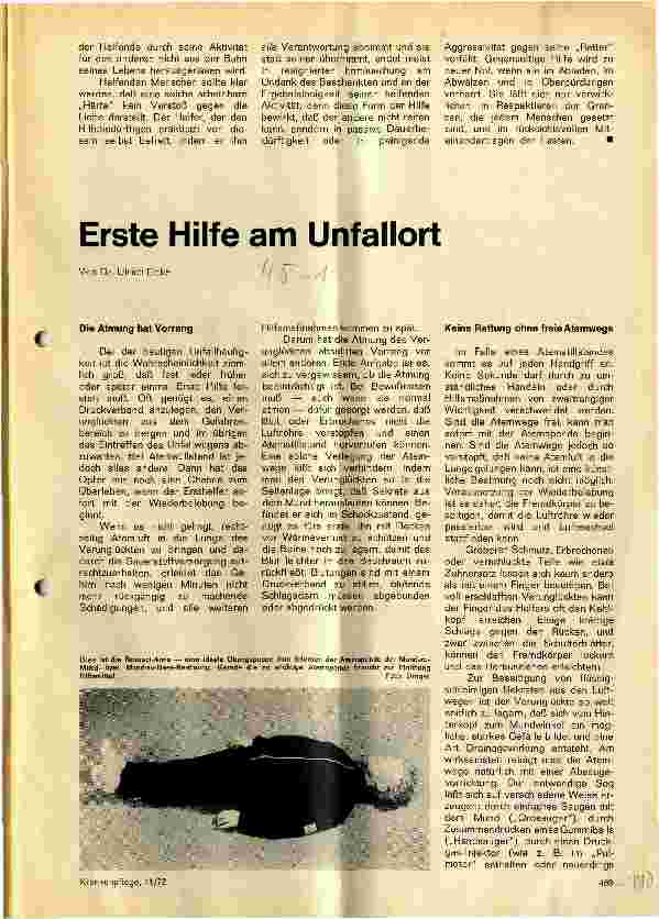 Vorschauseite 1: erste Hilfe am Unfallort