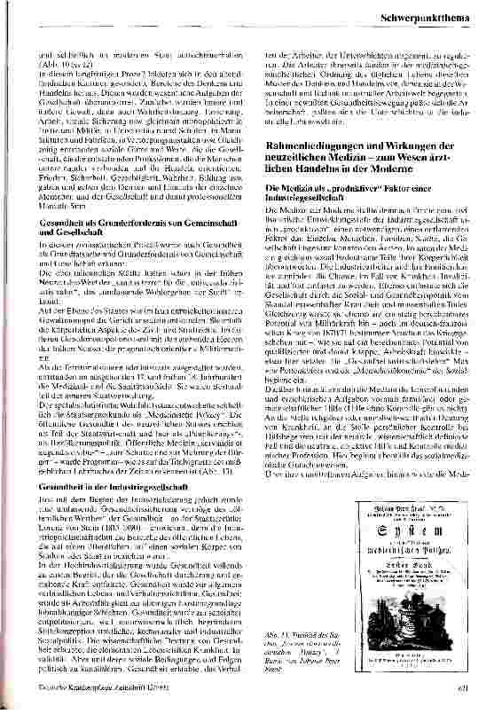 Vorschauseite 6: Gesundheit und Medizin in der Neuzeit Zum Wesen ärztlichen Handelns in der Moderne