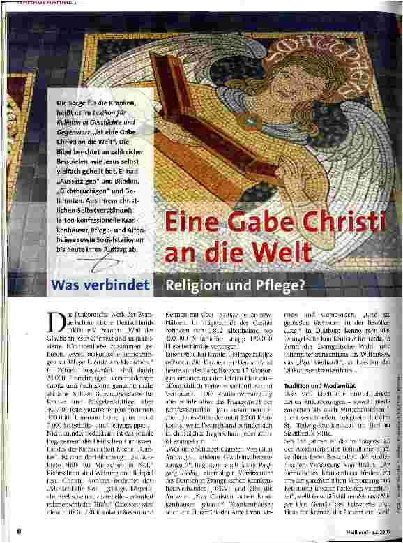 Vorschauseite 1: Eine Gabe Christi an die Welt