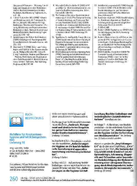 Vorschauseite 3: Anforderungen der Hygiene an die baulich-funktionelle Gestaltung und apparative Ausstattung von Endoskopieeinheiten