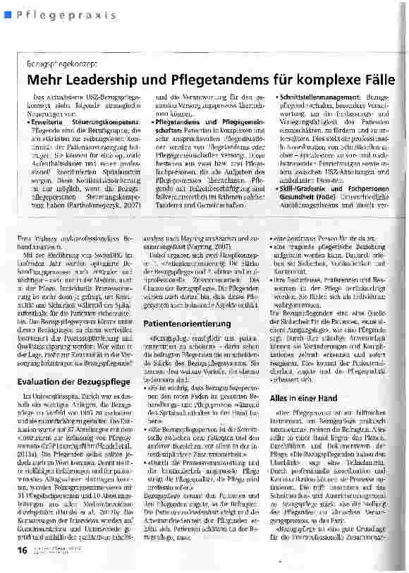 Vorschauseite 2: Stärke der Bezugspflege nutzen