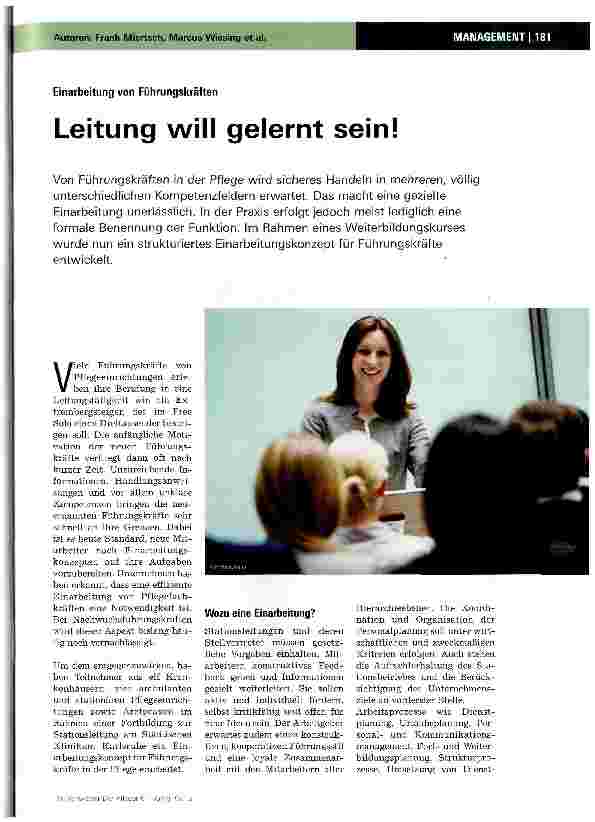Vorschauseite 1: Leitung will gelernt sein!