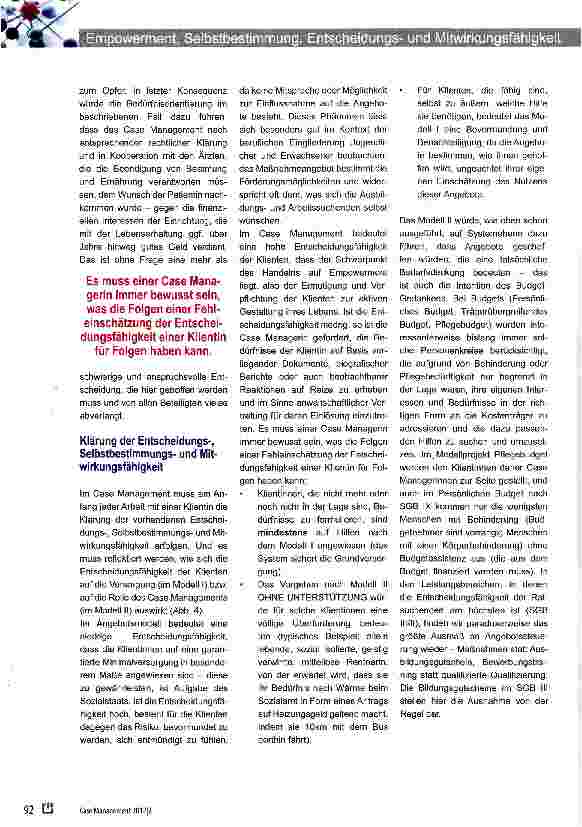 Vorschauseite 5: Empowerment, Selbstbestimmung, Entscheidungsund Mitwirkungsfähigkeit