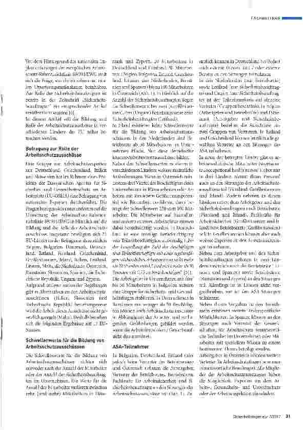 Vorschauseite 2: ASA - Wie machen es die anderen EU-Länder?