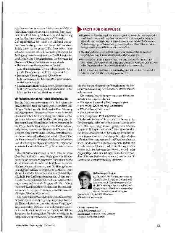 Vorschauseite 4: Hygiene zwischen Vorschrift und Privatsphäre
