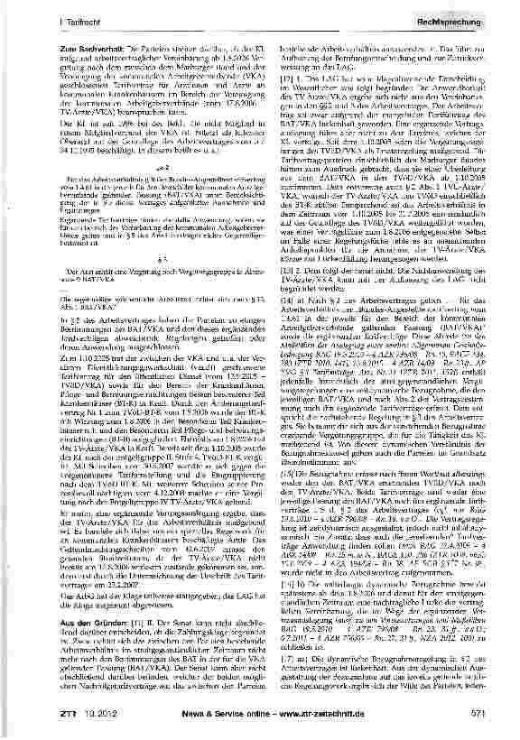 Vorschauseite 2: Auslegung einer vertraglichen Bezugnahmeklausel - lückenhafte Vertragsregelung -ergänzende Vertragsauslegung - Wahrung tarifvertraglicher Ausschlussfrist