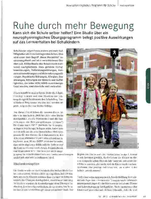 Vorschauseite 1: Ruhe durch mehr Bewegung