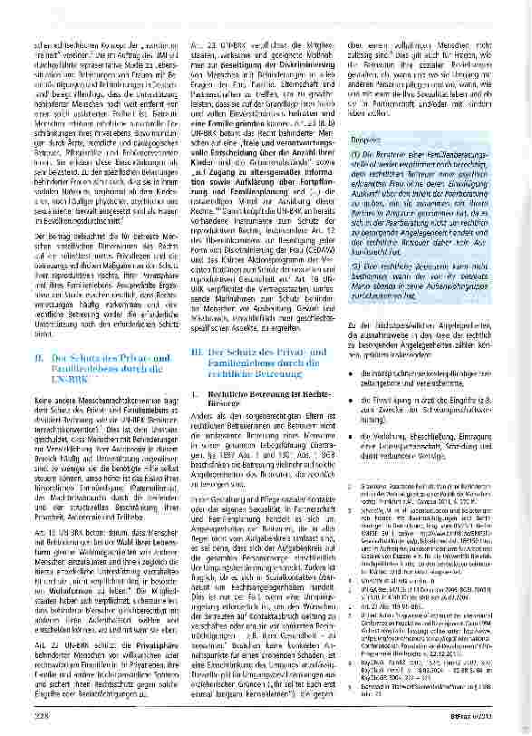 Vorschauseite 2: Zur Einflussnahme rechtlicher Betreuerinnen und Betreuer auf die Verhütung und Familienplanung der Betreuten