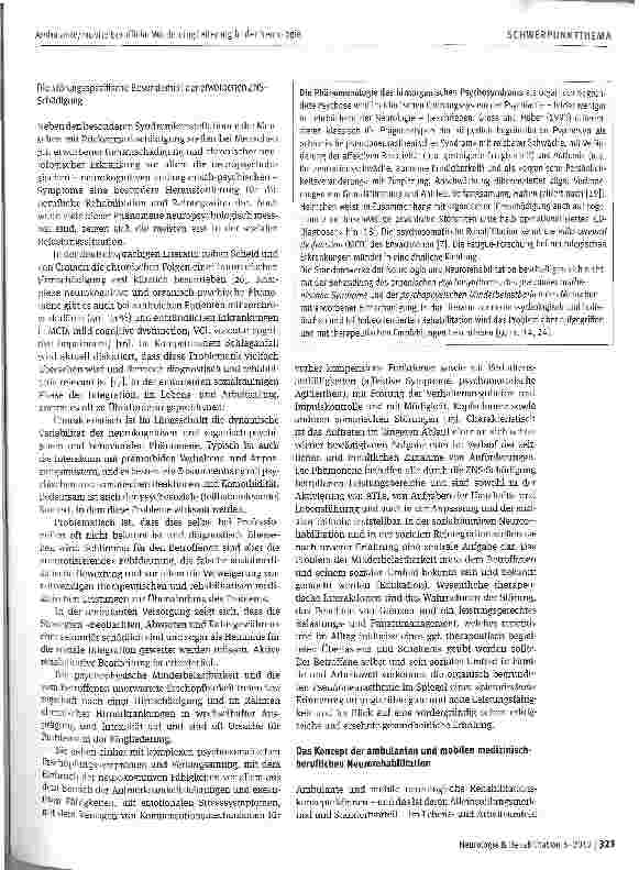 Vorschauseite 3: Ambulante/mobile berufliche Wiedereingliederung in der Neurologie Ein Beitrag zur Gestaltung der Neurologischen Rehaphase