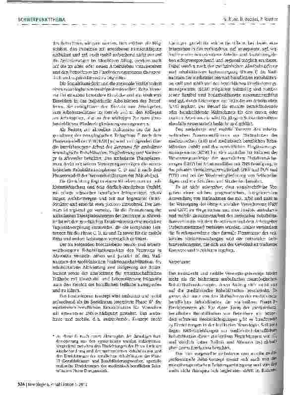 Vorschauseite 4: Ambulante/mobile berufliche Wiedereingliederung in der Neurologie Ein Beitrag zur Gestaltung der Neurologischen Rehaphase