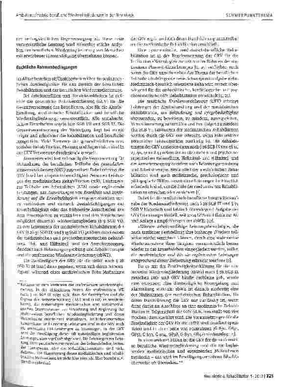 Vorschauseite 5: Ambulante/mobile berufliche Wiedereingliederung in der Neurologie Ein Beitrag zur Gestaltung der Neurologischen Rehaphase