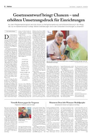 Vorschauseite 1: Gesetzesentwurf bringt Chancen – und erhöhten Umsetzungsdruck für Einrichtungen