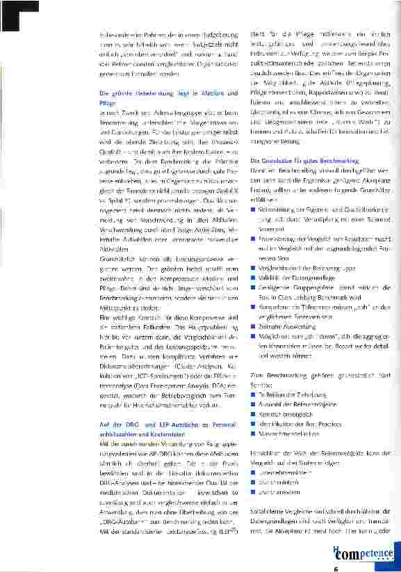 Vorschauseite 2: Benchmarking als Best Practices-Börse für Spitäler