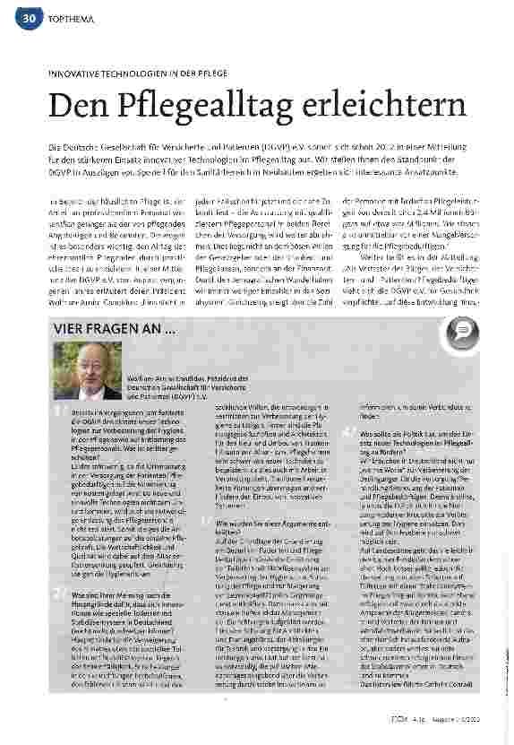 Vorschauseite 1: Den Pflegealltag erleichtern
