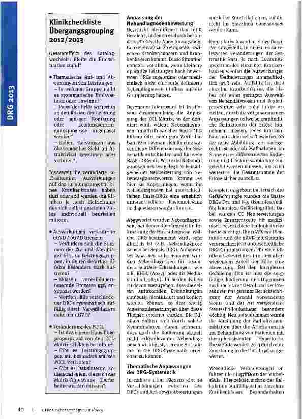 Vorschauseite 2: Wenig Aufregung -interessante Veränderungen