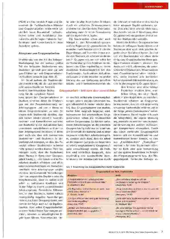 Vorschauseite 4: Gruppenarbeit im Studium