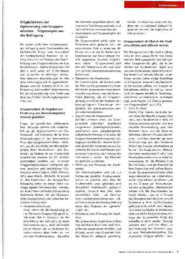 Vorschauseite 6: Gruppenarbeit im Studium