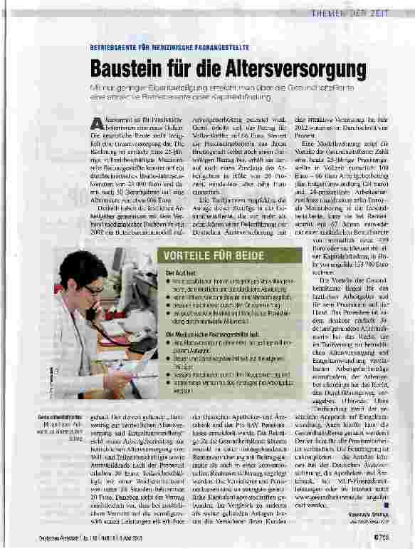 Vorschauseite 1: Baustein für die Altersversorgung