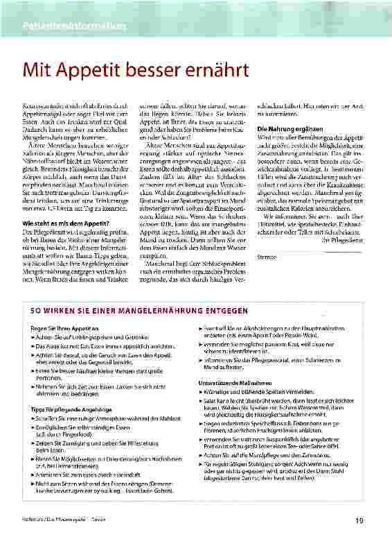Vorschauseite 1: Mit Appetit besser ernährtAuch im Alter gut ernährt