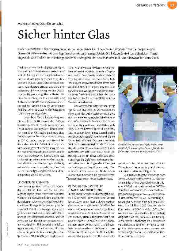 Vorschauseite 1: Sicher hinter Glas