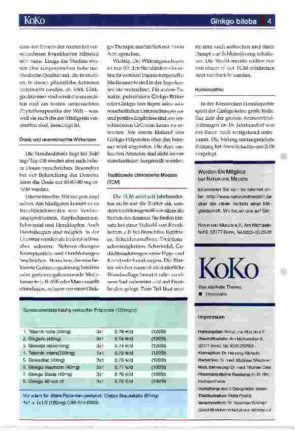 Vorschauseite 4: Ginkgo biloba