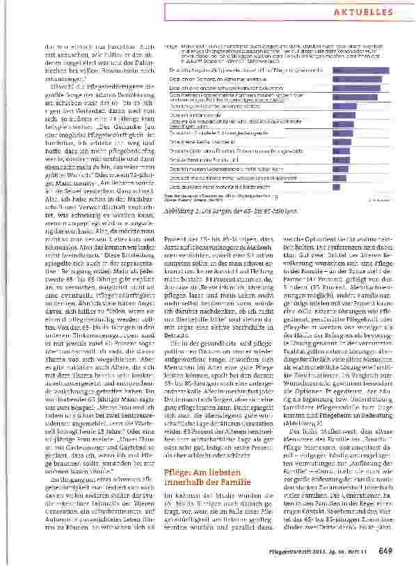 Vorschauseite 2: Die größte Sorge ist eine mögliche Pflegebedürftigkeit