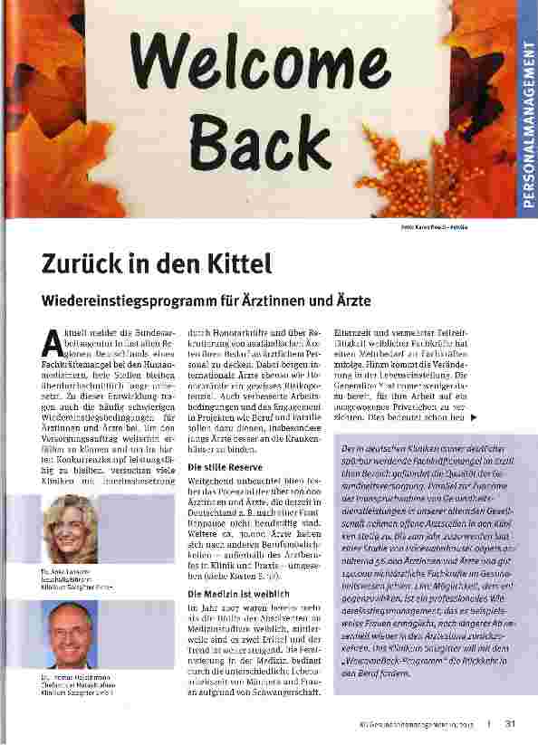 Vorschauseite 1: Zurück in den Kittel