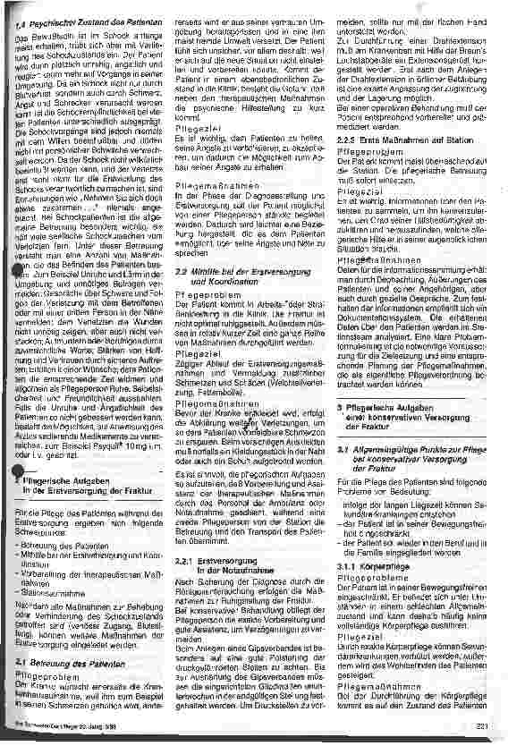 Vorschauseite 2: Braun-Preis für Krankenpflegeschulen 1982 - 1. Preis - Thema: Die Pflege eines Unfallverletzten im Schockzustand...