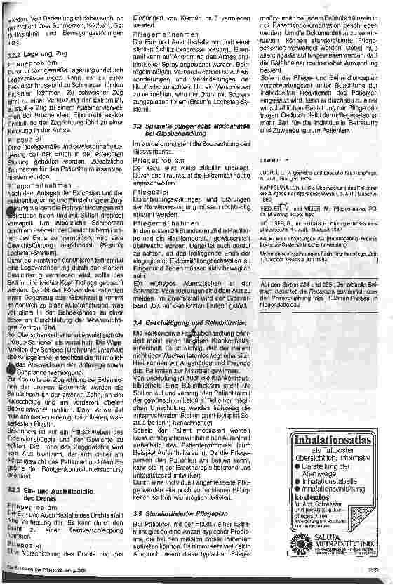 Vorschauseite 4: Braun-Preis für Krankenpflegeschulen 1982 - 1. Preis - Thema: Die Pflege eines Unfallverletzten im Schockzustand...