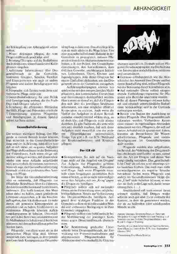 Vorschauseite 2: Pflegende begegnen dem Drogenmißbrauch