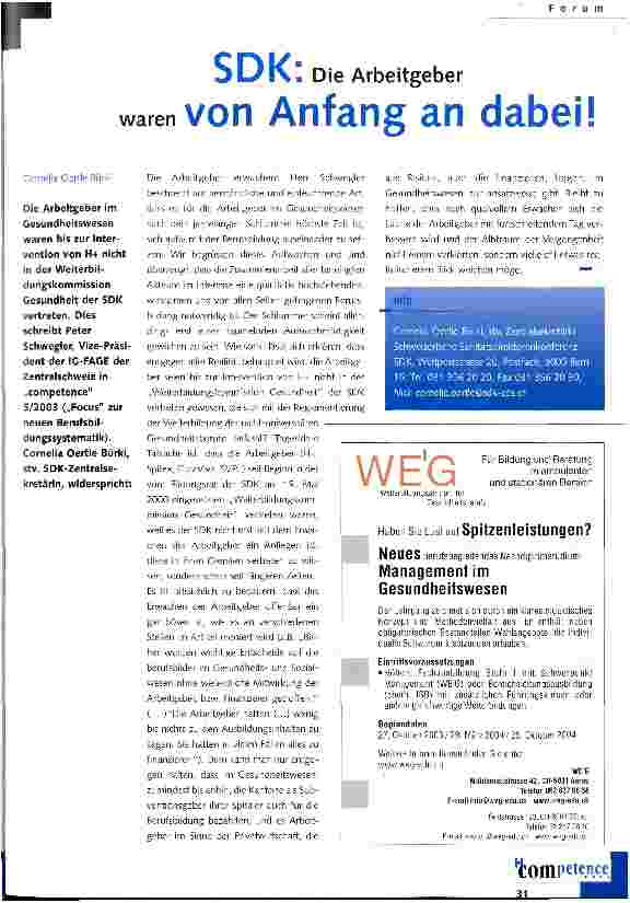 Vorschauseite 1: SDK: Die Arbeitgeber waren von Anfang an dabei!