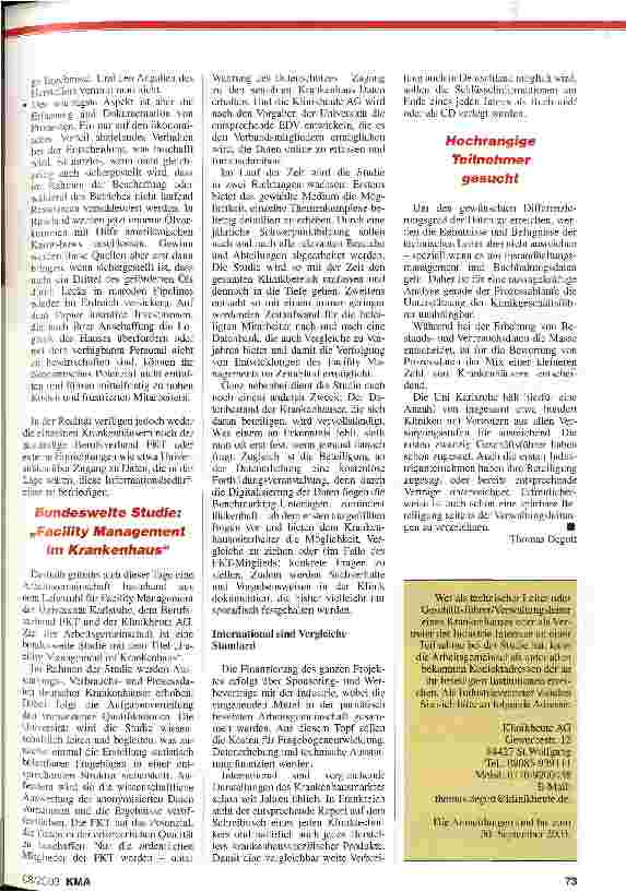 Vorschauseite 2: Vergleichszahlen dringend gesucht