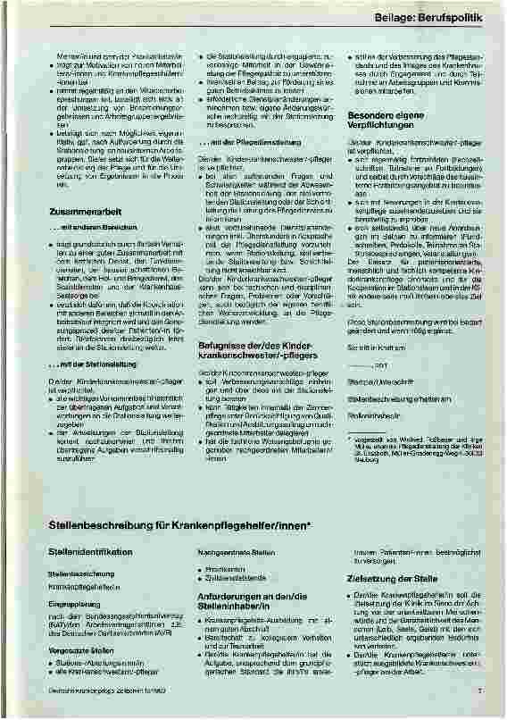 Vorschauseite 6: Die Stellenbeschreibung als Instrument der Personalführung Grundausbildung,mittlere Führungsebene, Fort-u.Weiterbildung, Schulpersonal