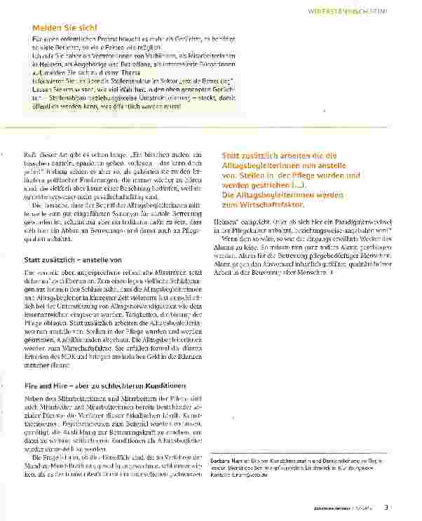 Vorschauseite 3: Wider den Ausverkauf der sozialen Betreuung!