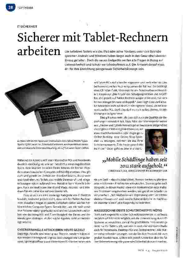 Vorschauseite 1: Sicherer mit Tablet-Rechnern arbeiten