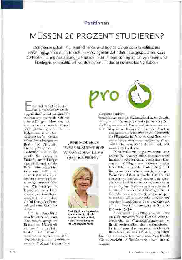 Vorschauseite 1: MÜSSEN 20 PROZENT STUDIEREN?