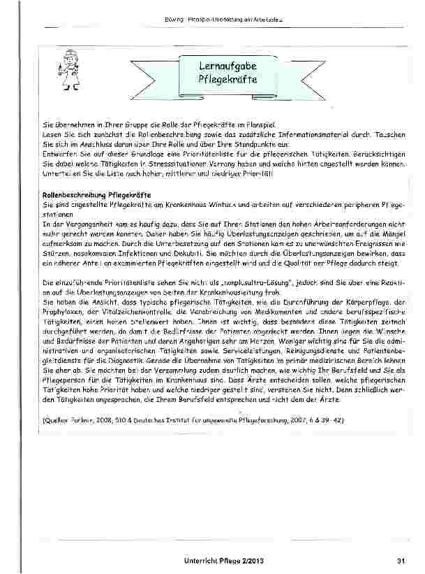 Vorschauseite 4: Planspiel: Überlastung am Arbeitsplatz