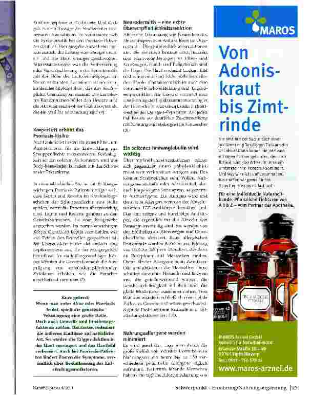 Vorschauseite 2: Fasten bei Hauterkrankungen