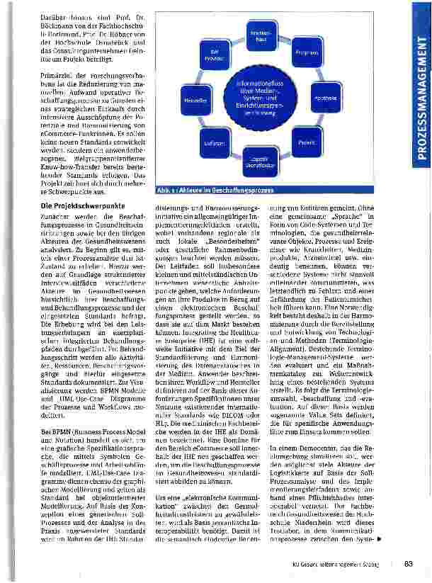 Vorschauseite 2: Standards zur Unterstützung von eCommerce im Gesundheitswesen