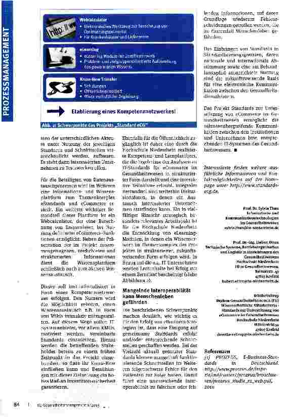 Vorschauseite 3: Standards zur Unterstützung von eCommerce im Gesundheitswesen